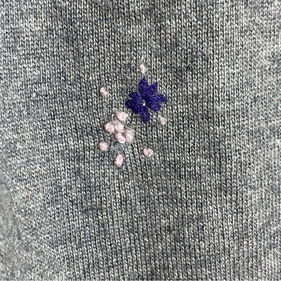 Talula ARITZIA gray women  long embroidered button sweater cardigan.. size S - Picture 6 of 9